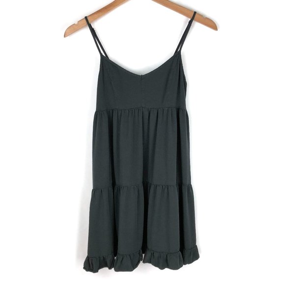 American Eagle | Gray Tiered Babydoll Mini Dress